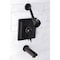 Kingston Brass Tub and Shower Faucet, 3, Wall Mount, Oil Rubbed Bronze KB86550DFL - alternate 3